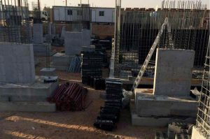 BOFU plastic formwork system for foundation in Saudi Arabia.