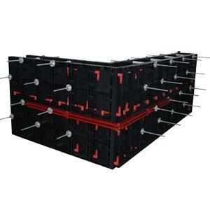 BOFU plastic modular formwork for corner wall